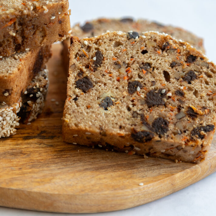 Sourdough Carrot and California Figs Bread with Sesame Topping